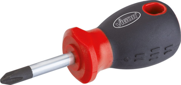 VIGOR Schraubendreher, kurz, Kreuzschlitz Profil PH, PH2, V1209