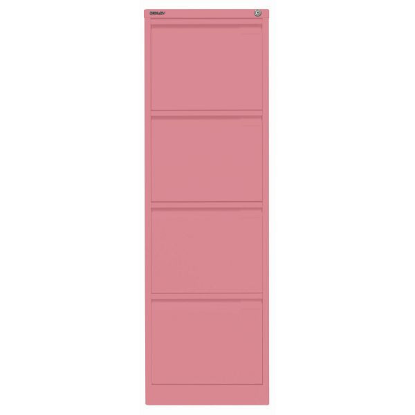 Bisley Hängeregistraturschrank, einbahnig, 4 HR-Schubladen, 601 pink, 3643601