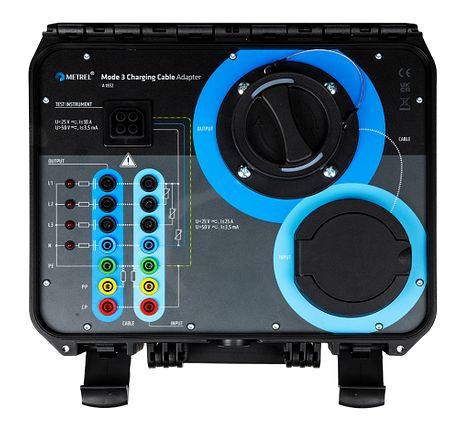 Metrel Ladekabeladapter Modus 3 für Elektrofahrzeuge (EVs) mit Typ-2-Steckern, A 1832, 20993681