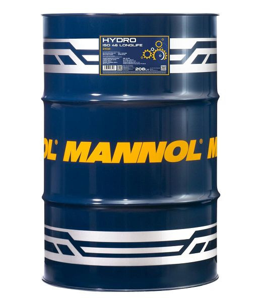 MANNOL Hydrauliköl 2102 Hydro ISO 46 LONGLIFE, VE: 208 l, MN2102-DR