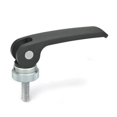 Ganter Exzenterspanner mit Schraube, Hebel Zink-Druckguss (GN 927-63-M6-30-A-B), VE: 10 Stück, 927-63-M6-30-A-B