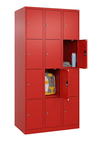 C+P Schließfachschrank Evolo PLUS, 12 Fächer, 1850x900x500mm, 3020/3020, 049000-304 S10025