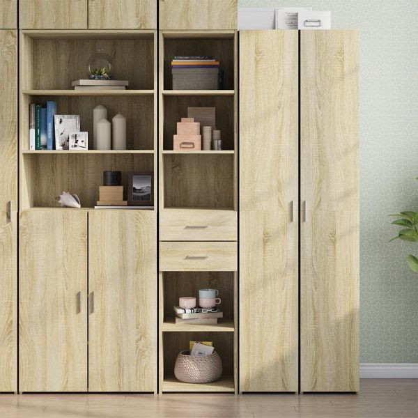 vidaXL Highboard Sonoma-Eiche 40x42,5x185 cm Holzwerkstoff, 3281443