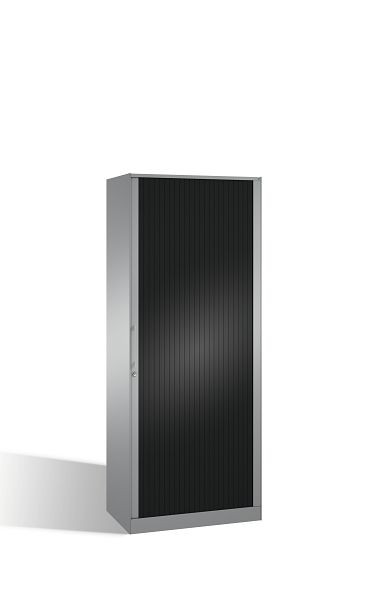 C+P Rollladenschrank Asisto, H1980xB800xT435mm, Farbe: Weißaluminium / Schwarzgrau, Bügelgriff, 5 OH, 143003-000 S10012