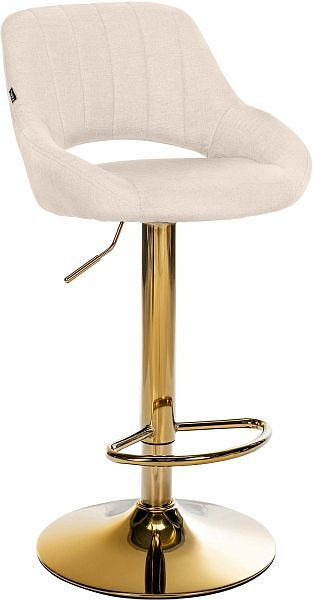 CLP Barhocker Milet Stoff gold, creme, 327397, 4255716376901