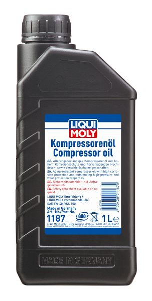 LIQUI MOLY Kompressorenöl, Kanister Kunststoff, VE: 1 Liter, 1187