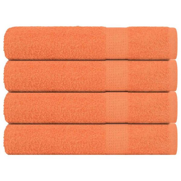 vidaXL Saunatücher 4 Stück Orange 80x200 cm 360 g/m² 100% Baumwolle, 136912