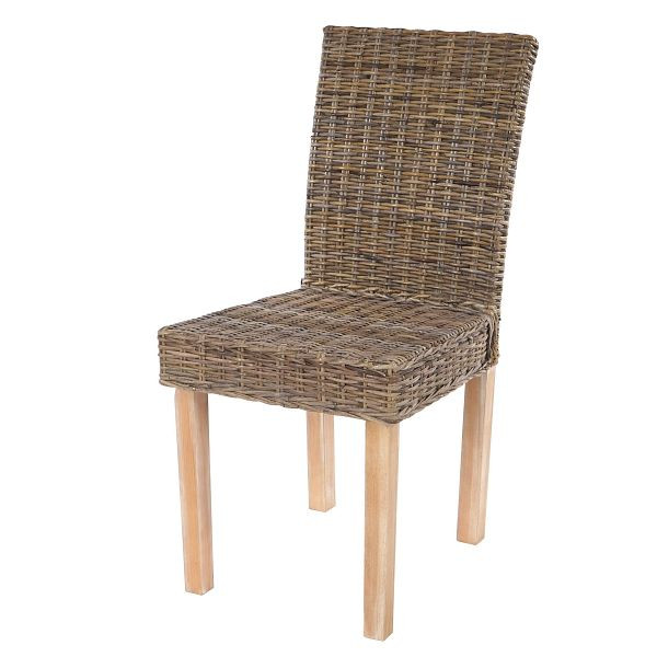 Mendler 4er-Set Esszimmerstuhl Littau, Korbstuhl Stuhl Küchenstuhl, Kubu-Rattan, 35441