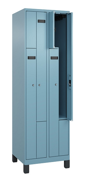 C+P Z-Spind Evolo PLUS, Füße, 4 Fächer, 1950x600x500mm, 0010/0010, Zylinderschloss, 049013-204 S10043