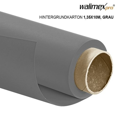 Walimex pro Hintergrundkarton 1,35x10m, grau, 1022806