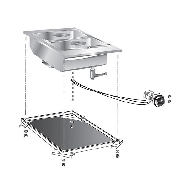 Gastro-Inox drop-in Bain Marie 40cm, 160.543, 7445908510559