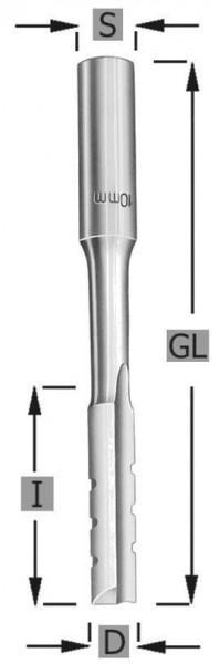 Edessö WS Langlochfräser mit Spanbrecher RH, A: 24, GL: 200, C: 16, 147524016