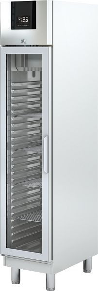 KBS Edelstahlkühlschrank mit Glastür KU 359 G, Türanschlag links, 50358