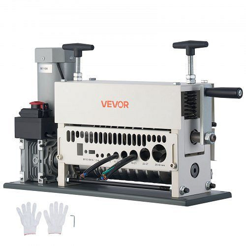 VEVOR Elektrische Kabelabisoliermaschine, 1,5-40 mm, 11-Kanal-Kupferkabel-Abisolierer, 370W, Handkurbel, Not-Aus-Taste, FXBXJDDDDCG3275PQ001V2