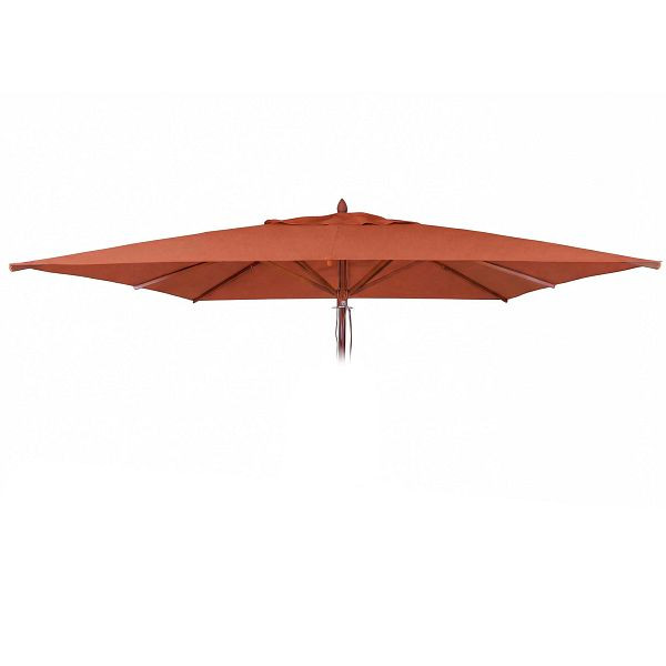 Mendler Ersatz-Bezug für Gastronomie Holz-Sonnenschirm HWC-C57b, Sonnenschirmbezug, eckig 4x4m Polyester 6kg, terrakotta, 120543