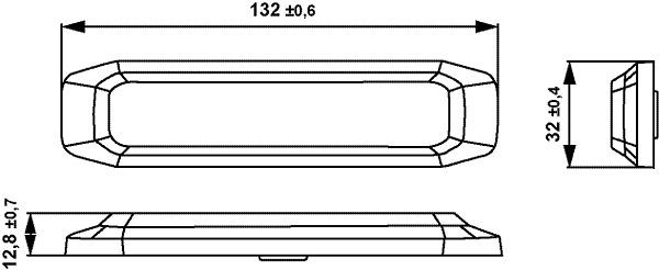 HELLA LED-Blitz-Kennleuchte, BST-Slim, 12/24V, rot, Schraubanschluss/Anbau, Stecker: offene Kabelenden, Set, VE: 2 Stück, 2XD 014 562-701