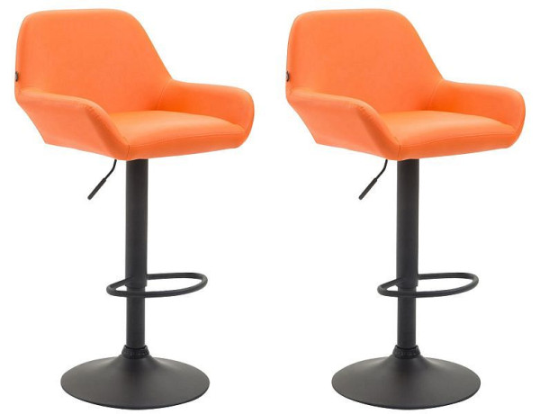 CLP Barhocker Braga Kunstleder schwarz, orange, VE: 2 Stück, 312972