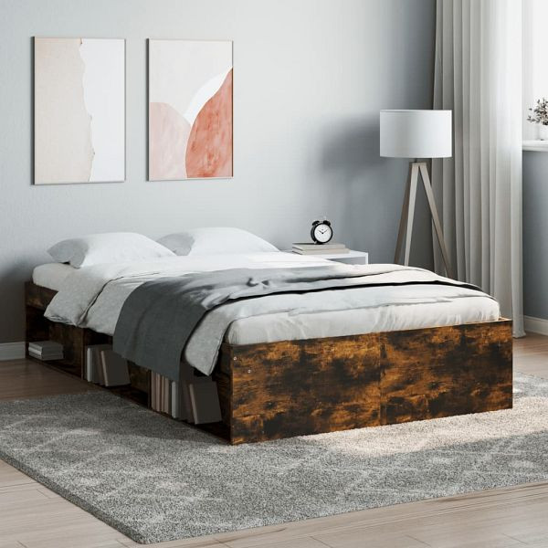 vidaXL Bettgestell Räuchereiche 120x190 cm, 3203898, 8721012158542