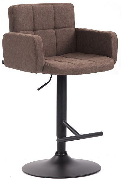 CLP Barhocker Los Angeles, Stoff schwarz, braun, 318157