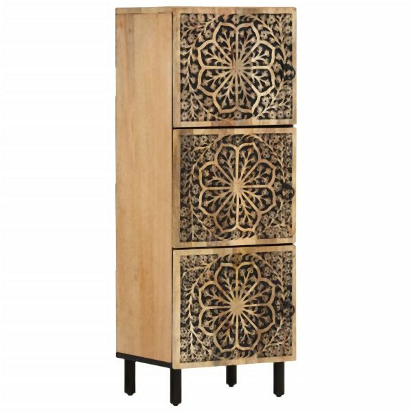vidaXL Beistellschrank 40x33x110 cm Massivholz Mango, 358241