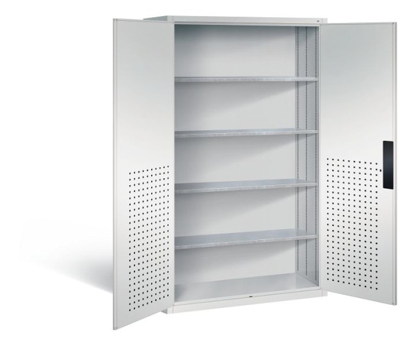 C+P Magazinschrank Serie 13, H1950xB1100xT535mm, Farbe: Lichtgrau, Muldengriff, 130276-613 S10031