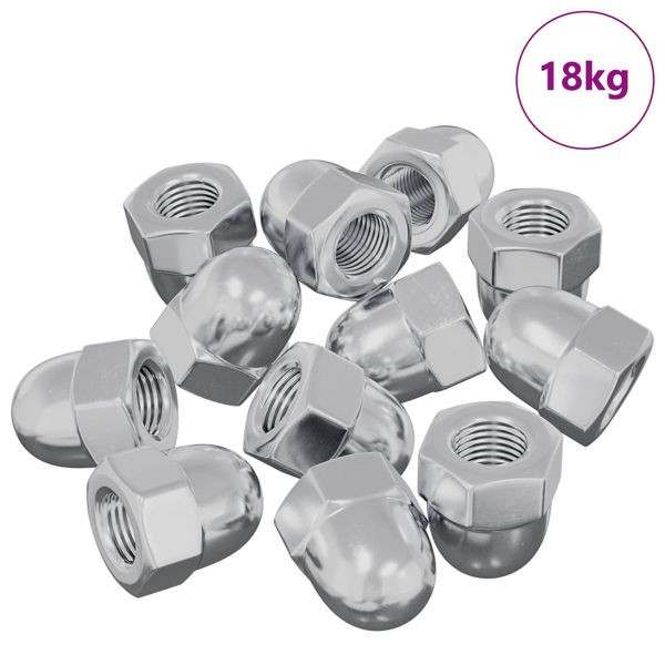 vidaXL Mutter 9574-teilig Silber M6 x 10 mm Eisen, 864603