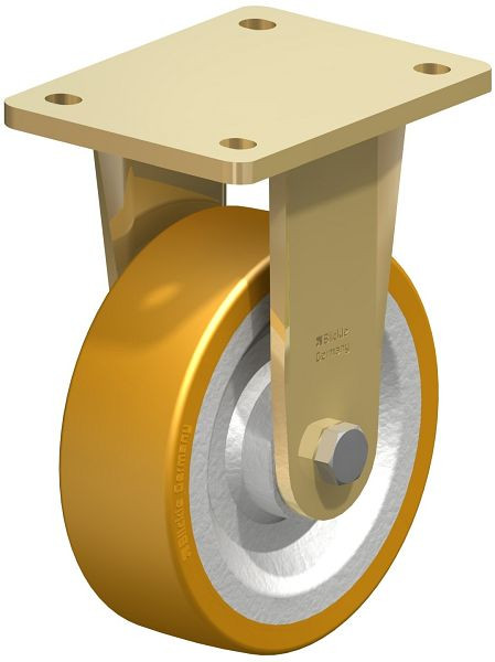 Blickle BS-SETH 150K Stahlgeschweißte Schwerlast-Bockrolle, Blickle Extrathane®, Hellbraun, 45625