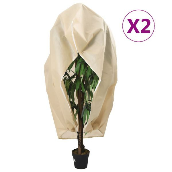 vidaXL Wintervlies mit Reißverschluss 2 Stück 70 g/m² 3,93x3 m, 3203533