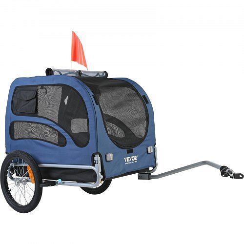 VEVOR Hundeanhänger 45 kg Kohlenstoffstahl + 600D Oxford-Gewebe + PP faltbar 1440 x 725 x 845 mm Gefaltete Größe 810 x 570 x 195 mm, TCSCWZXCTC883T64DV0