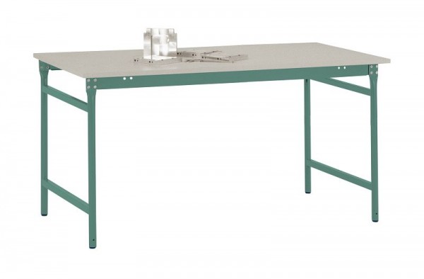 Manuflex Beistelltisch BASIS stationär mit Melamin-Tischplatte in Graugrün HF 0001, BxTxH: 1000 x 800 x 780 mm, graugrün, BB3021.0001