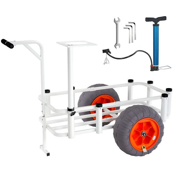 VEVOR Strand-Angelwagen Beach Fishing Cart Fishing Trolley 350 lbs with Balloon Tires for Sand, LLKYJC15YC00NZ89OV0