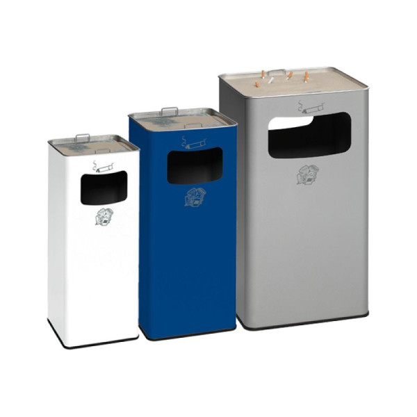 Stein HGS Kombiascher -Cubo Pilar-, 96,1 Liter/755x430x430mm/ weiß, 2 Einwurföffnungen, 16388