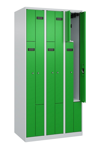 C+P Z-Spind Evolo PLUS, 6 Fächer, 1850x900x500mm, 7035/6037, Zylinderschloss, 049003-306 S10038