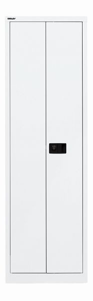 Bisley Flügeltürenschrank Universal, 4 Fachböden, 5 OH, B 600 mm, verkehrsweiß, E782A04B6696