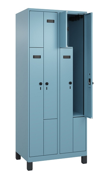 C+P Z-Spind Evolo PLUS, Füße, 4 Fächer, 1950x800x500mm, 0010/0010, Drehriegel, 049013-224 S10016