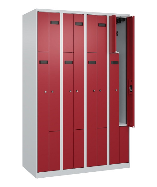 C+P Z-Spind Evolo PLUS, 8 Fächer, 1850x1200x500mm, 7035/3003, Zylinderschloss, 049003-408 S10031