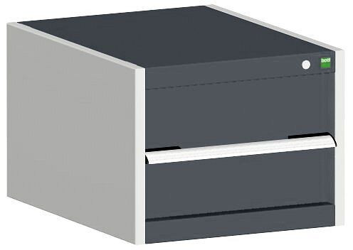 bott Schubladenschrank SL-554-1.1, mit 1 Schubladen VN, BxTxH: 525x525x400mm, RAL 7035/7016, Anthrazitgrau, 40010126.19V