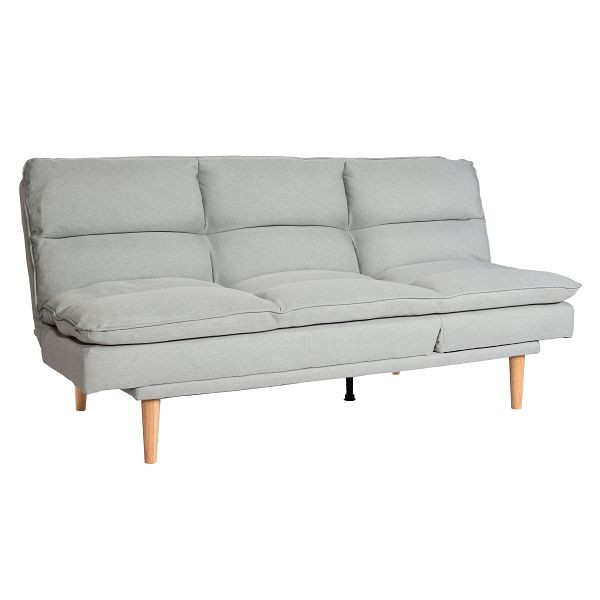 Mendler Schlafsofa HWC-M79, Gästebett Schlafcouch Couch Sofa, Schlaffunktion Liegefläche 180x110cm, Stoff/Textil mint-grau, 102371