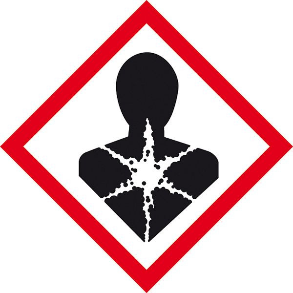 SafetyMarking GHS-Gefahrenpiktogramm, Symbol 08: Gesundheitsgefahr, BxH 10x10 cm, Folie, selbstklebend, 21.B1000-08