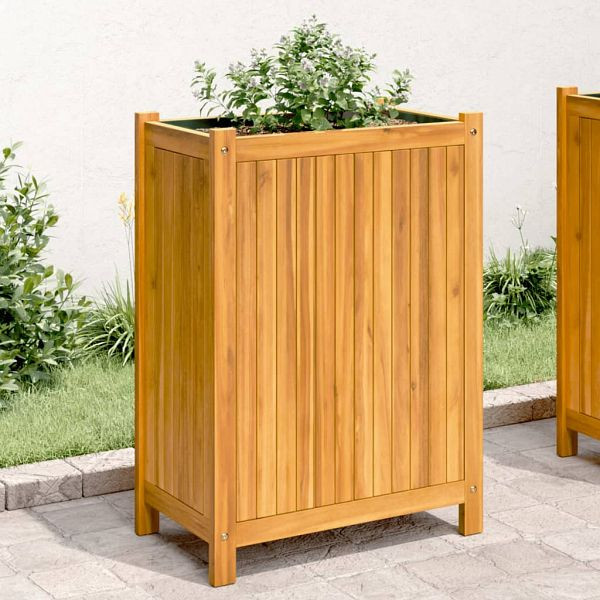vidaXL Pflanzkübel mit Einlage 54x31x75 cm Massivholz Akazie, 366433