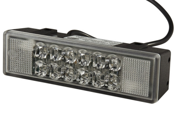 HELLA LED-Blitz-Kennleuchte, WL-LED, 24V, blau, Einbau/Schraubanschluss, Stecker: offene Kabelenden, hinten, 2XD 009 048-001