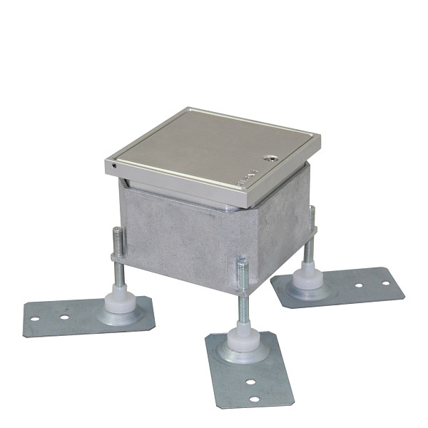 GIFAS Bodensteckdose Typ FONTO 4290, Innenbereich, ohne Bestückung, IP65 (geschlossen), Aluminium, 840725
