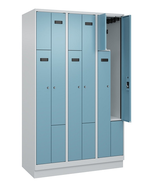 C+P Z-Spind Evolo PLUS, Sockel, 6 Fächer, 1950x1200x500mm, 7035/0010, Zylinderschloss, 049023-326 S10036