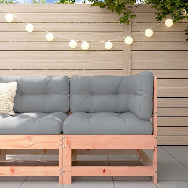 vidaXL Ecksofa mit Kissen Massivholz Douglasie, Füllmaterial: PP-Baumwolle, 825546
