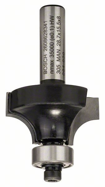 Bosch Abrundfräser, 8 mm, R1 8 mm, L 15,2 mm, G 53 mm, 2608628341