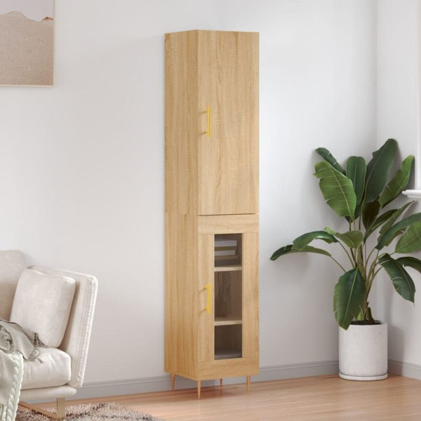 vidaXL Highboard Sonoma-Eiche 34,5x34x180 cm Holzwerkstoff, 3199036