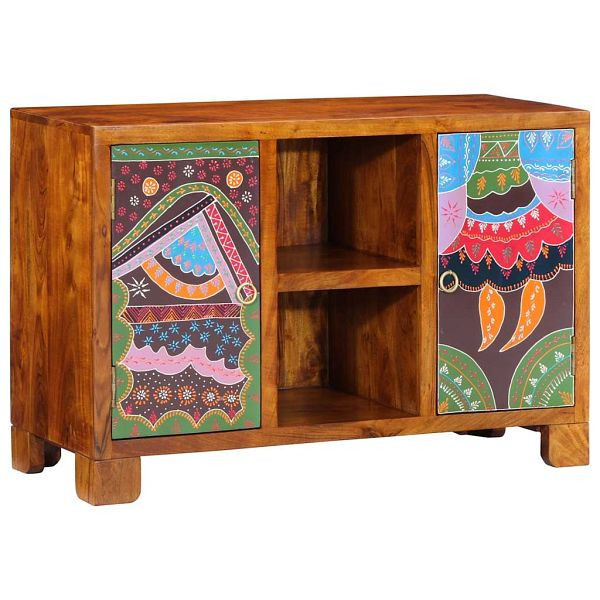 vidaXL Sideboard Mehrfarbig 90x35x60 cm Massivholz Akazie, 4016499