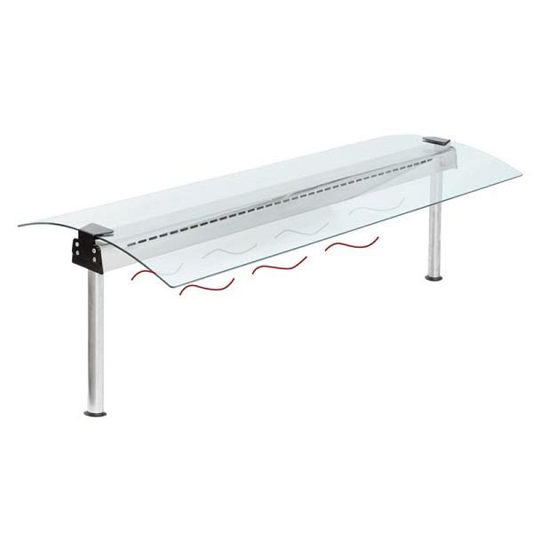 KBS Glasaufbau beidseitig mit Beleuchtungs- und Heizelement für 4 GN, 70590116