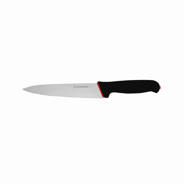 Schneider S-Grip Kochmesser, schmale Klinge, Griff: schwarz, rot, 180 mm, 267000