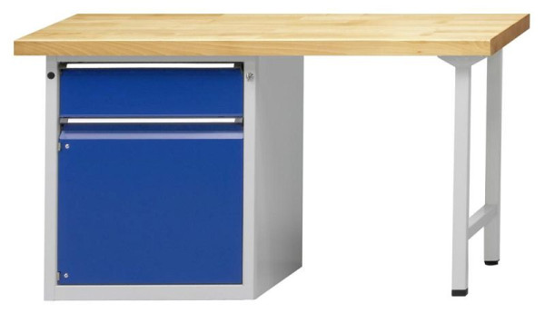 ANKE Werkbänke Kombiwerkbank, Modell 801 V, 1500 x 700 x 900 mm, RAL 7035/5010, ZBP 50 mm, 410.315
